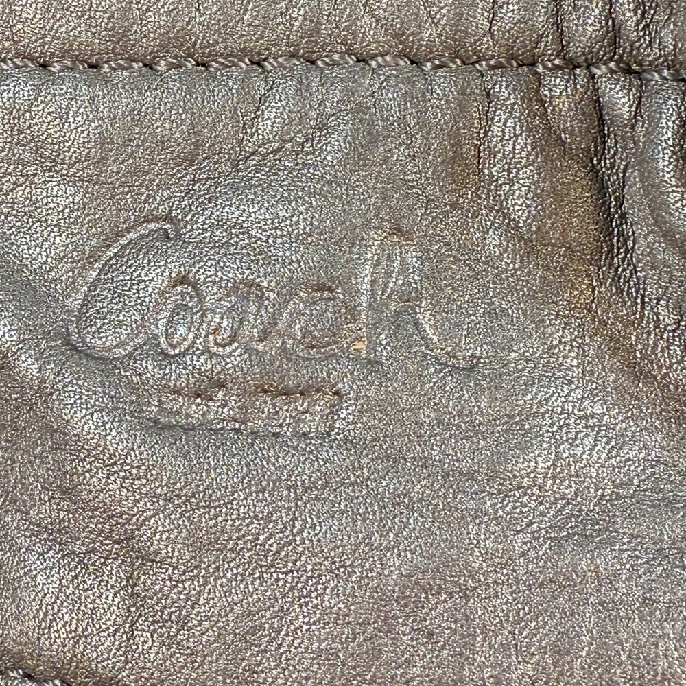 COACH Parker Hippie Gray Leather Shoulder Bag Purse F13416 Medium Pleated - Picture 11 of 14